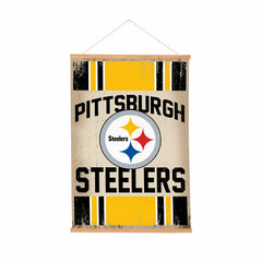Pittsburgh Steelers, Canvas Wall Tapestry, Medium, 36x24, NFL, Home