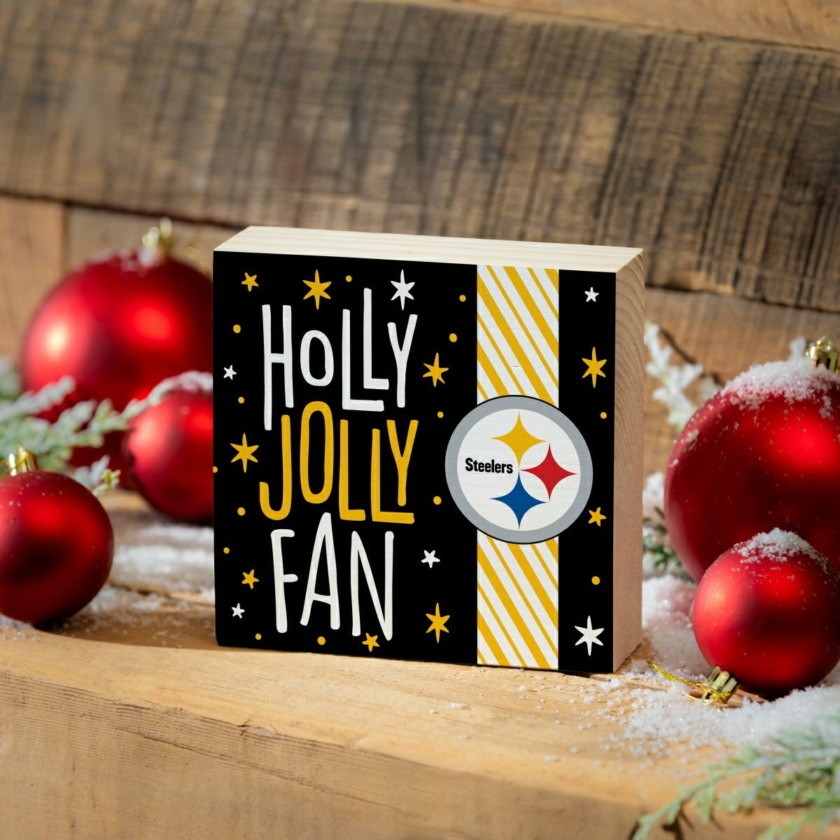 Pittsburgh Steelers Block, Holiday, 6x6, NFL, Home