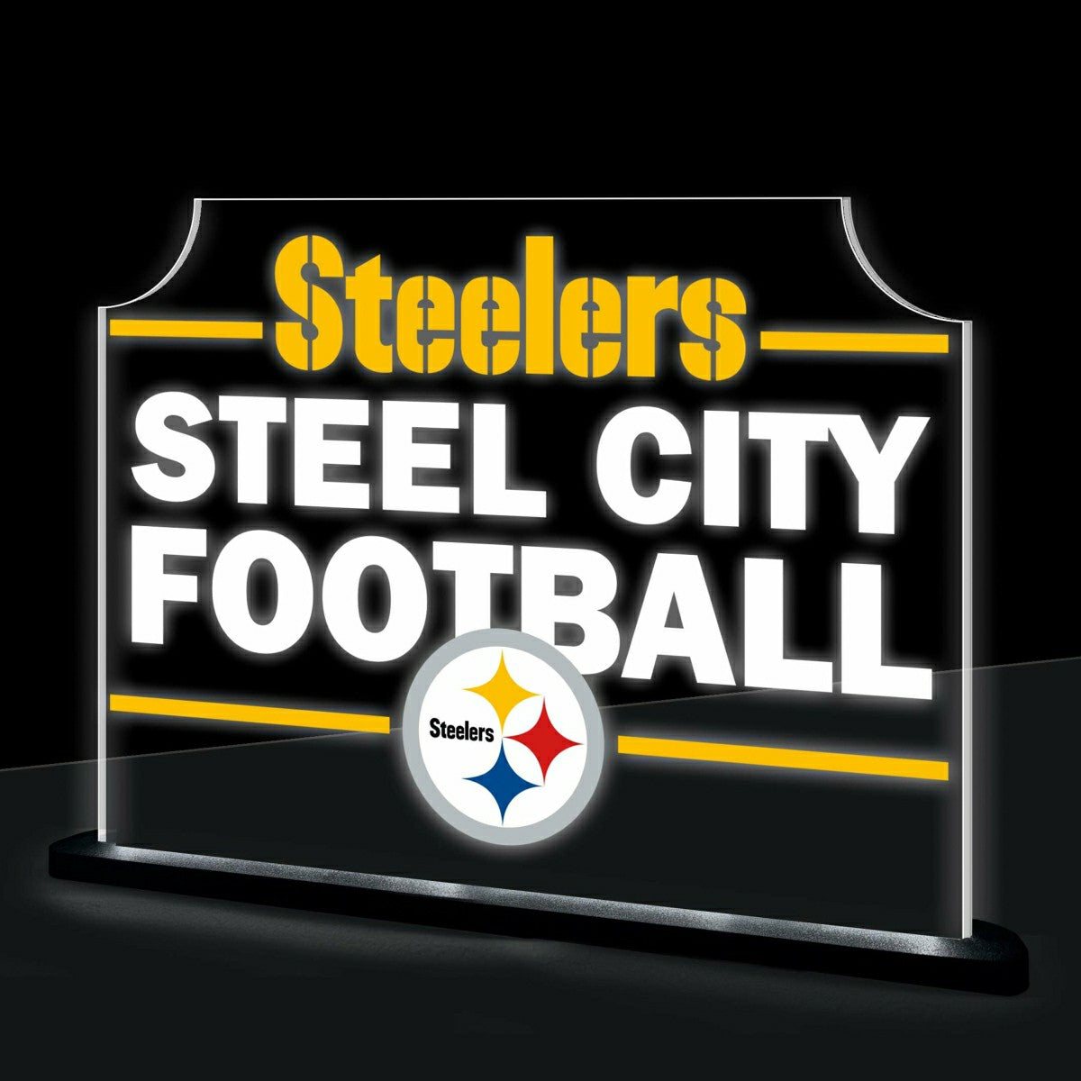 Pittsburgh Steelers NFL Football Rectangle Desklite LED Decor, NFL, Home