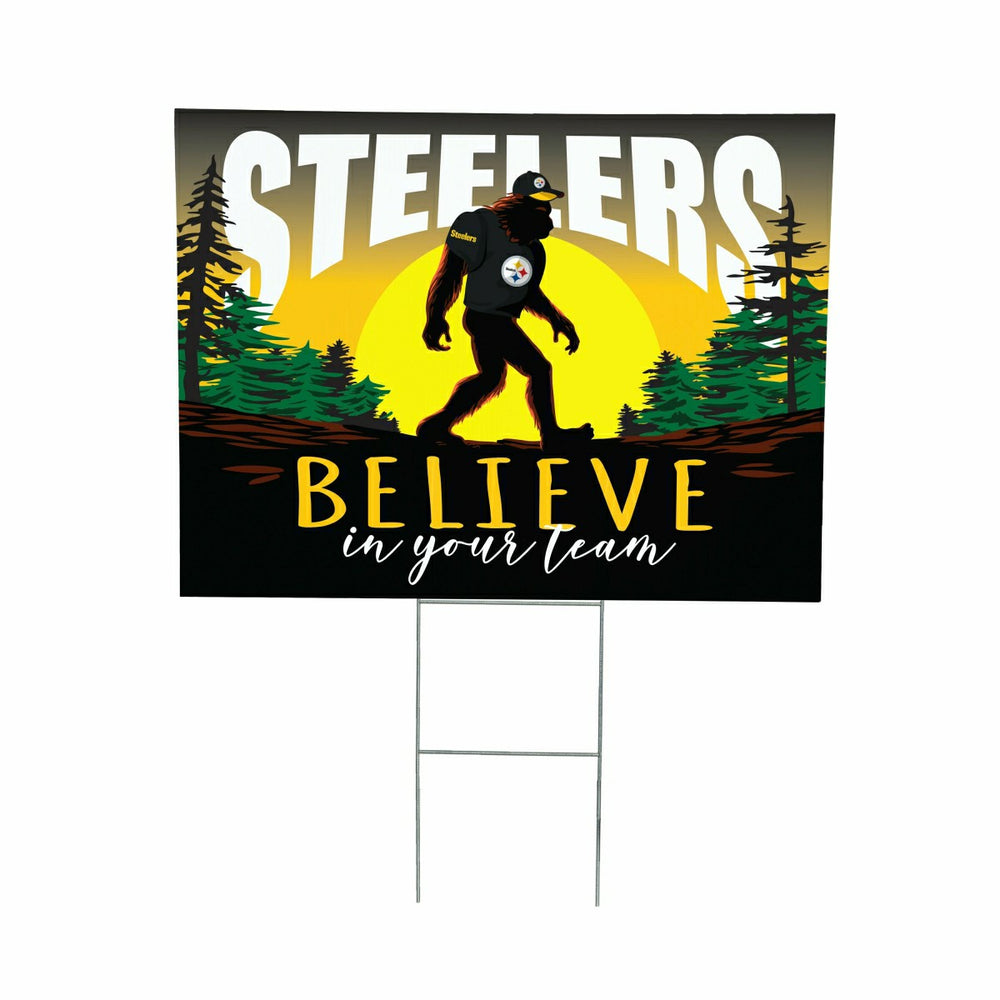 Pittsburgh Steelers Yard Sign, Bigfoot, NFL, Home