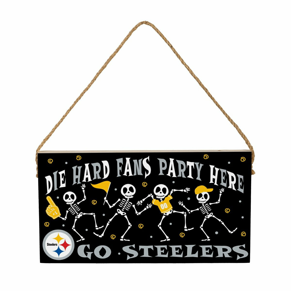 Pittsburgh Steelers Halloween Wood Wall Sign, 6x11, NFL, Home