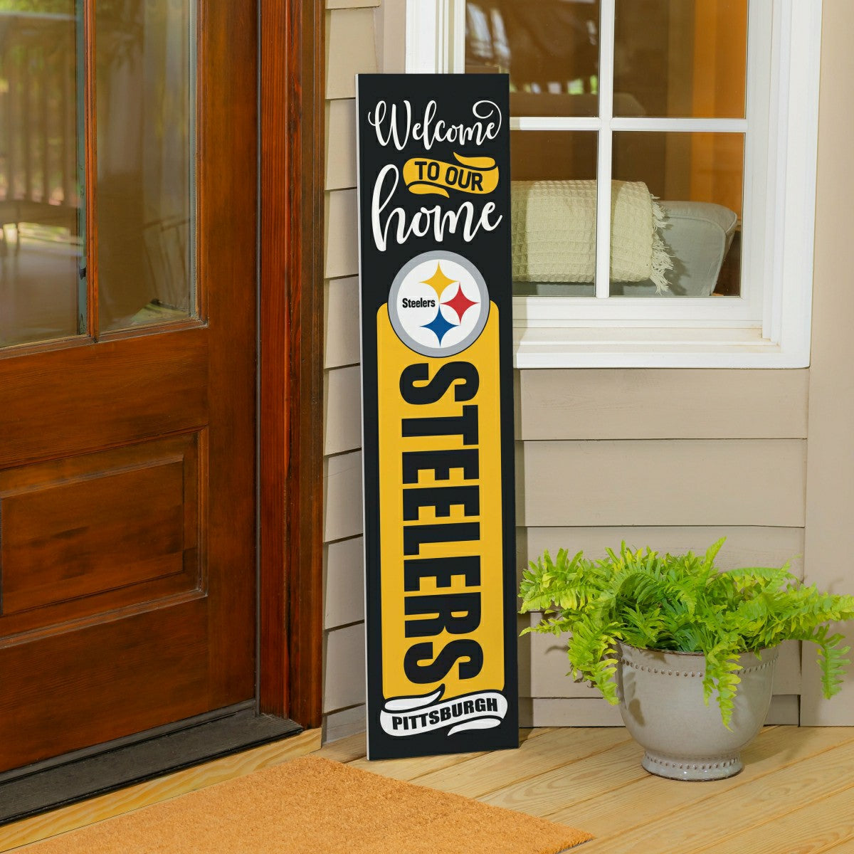 47" Double Sided Leaner, Pittsburgh Steelers, Halloween, NFL, Home