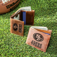 San Francisco 49ers, Bi-Fold and Tri-Fold Wallet Gift Set, Brown, NFL, Home