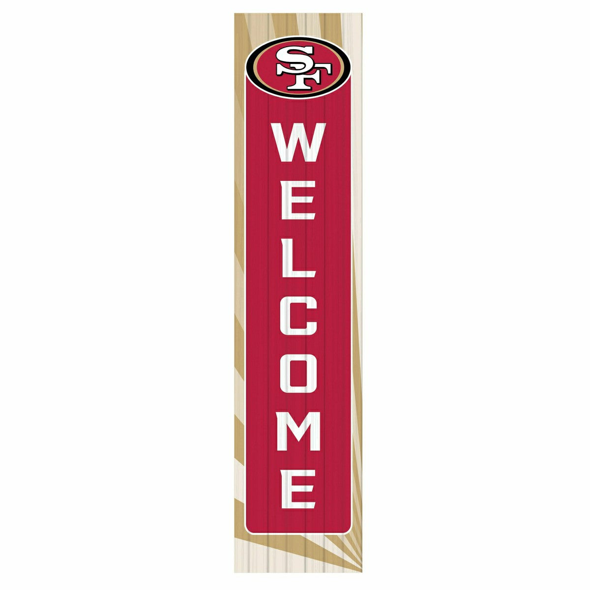 San Francisco 49ers Summer Seasonal Single Sided Large Leaner, 46", NFL, Home
