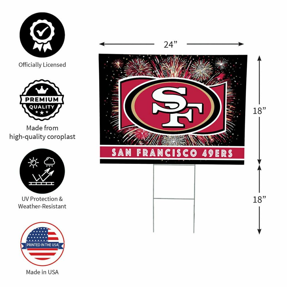 San Francisco 49ers Yard Sign, Patriotic, NFL, Home