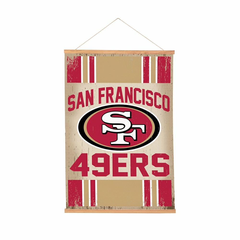 San Francisco 49ers, Canvas Wall Tapestry, Medium, 36x24, NFL, Home