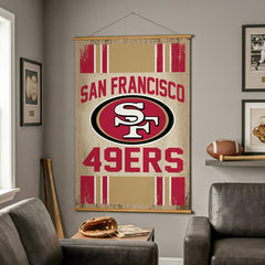 San Francisco 49ers, Canvas Wall Tapestry, Large, 54x36, NFL, Home