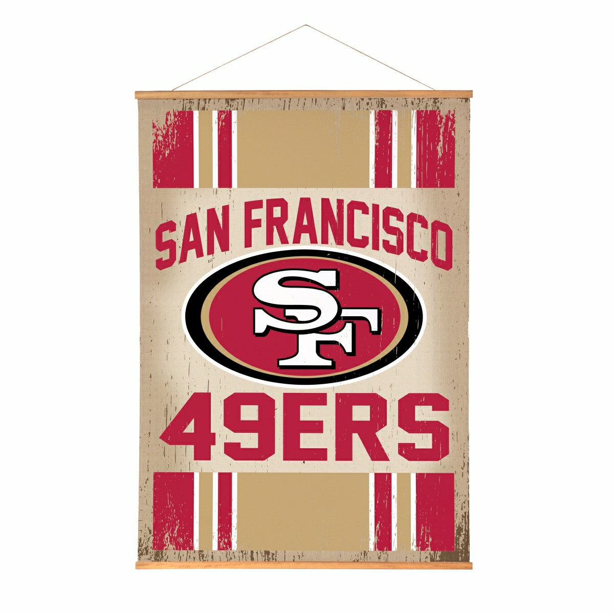 San Francisco 49ers, Canvas Wall Tapestry, Large, 54x36, NFL, Home