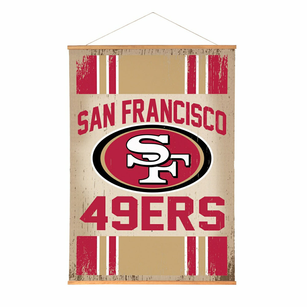 San Francisco 49ers, Canvas Wall Tapestry, Large, 54x36, NFL, Home