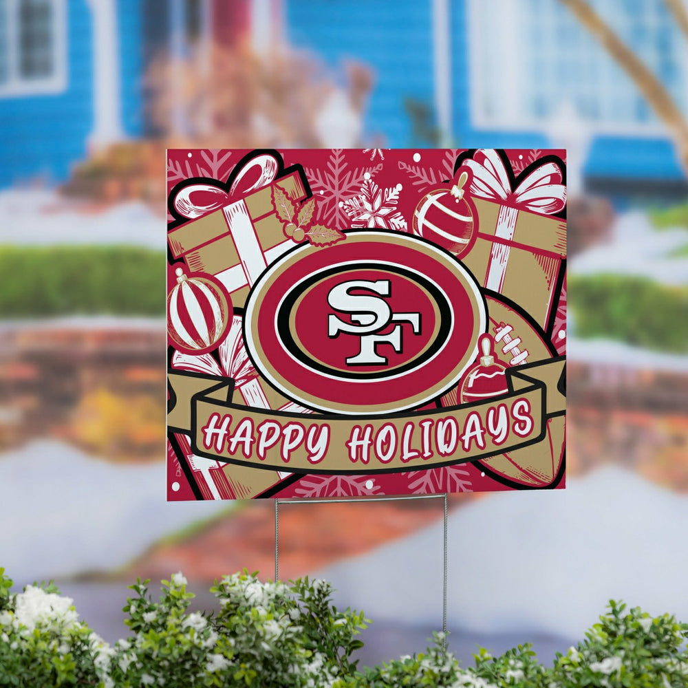 San Francisco 49ers Yard Sign, Holiday, NFL, Home