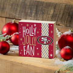San Francisco 49ers Block, Holiday, 6x6, NFL, Home