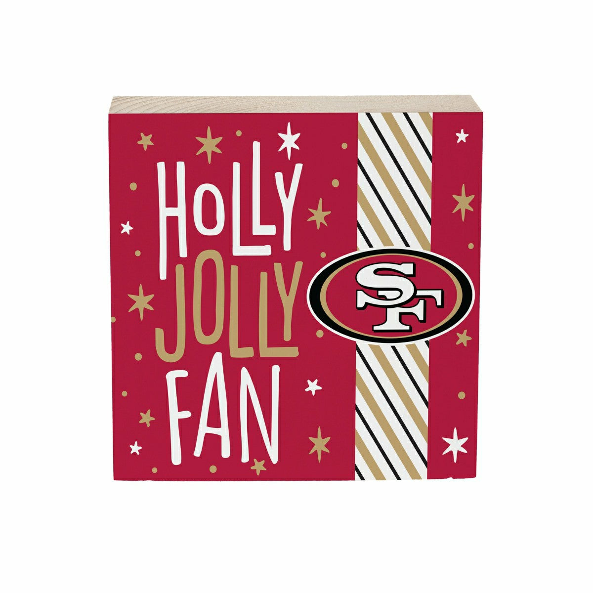 San Francisco 49ers Block, Holiday, 6x6, NFL, Home