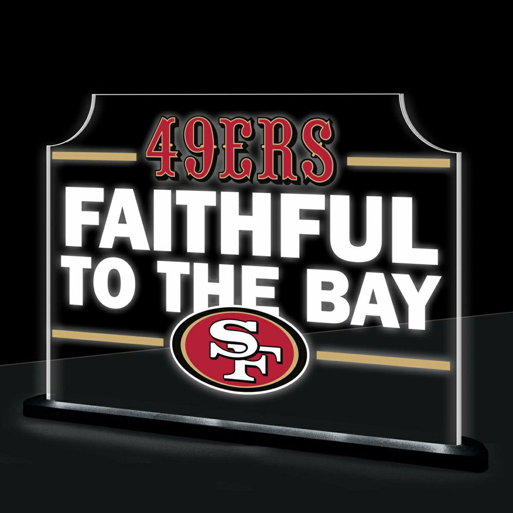 San Francisco 49ers NFL Football Rectangle Desklite LED Decor, NFL, Home