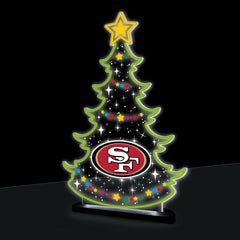 San Francisco 49ers NFL Football Holiday Tree Desklite LED Decor, NFL, Home