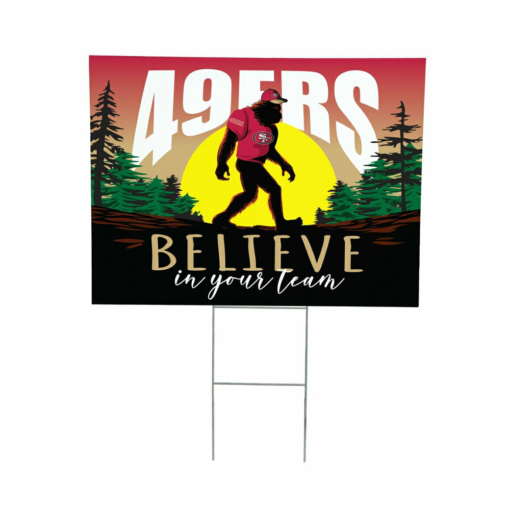San Francisco 49ers Yard Sign, Bigfoot, NFL, Home