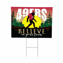 San Francisco 49ers Yard Sign, Bigfoot, NFL, Home