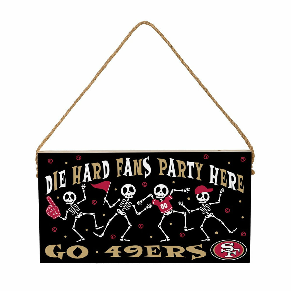 San Francisco 49ers Halloween Wood Wall Sign, 6x11, NFL, Home
