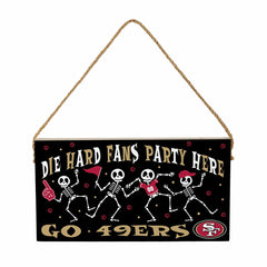 San Francisco 49ers Halloween Wood Wall Sign, 6x11, NFL, Home
