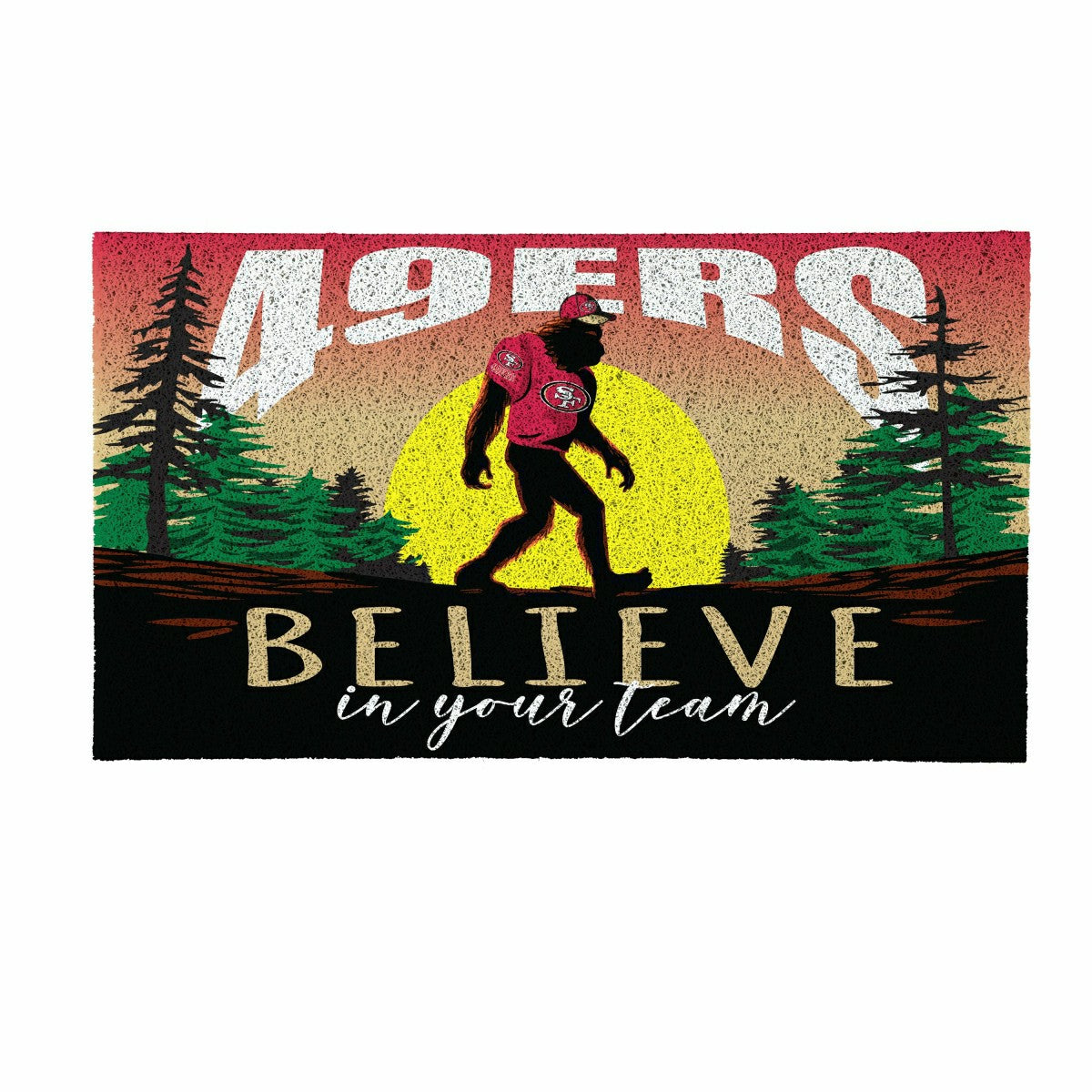 San Francisco 49ers Bigfoot PVC Mat, 28"x16", NFL