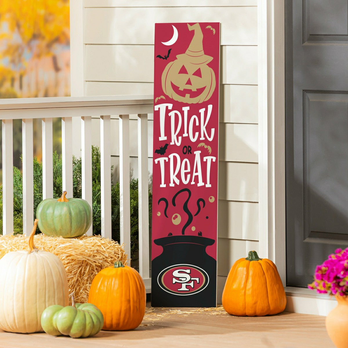 47" Double Sided Leaner, San Francisco 49ers, Halloween, NFL, Home