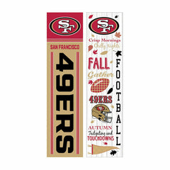 46" Double Sided Leaner, San Francisco 49ers, Fall Seasonal, NFL, Home