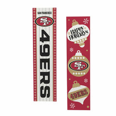 47" Double Sided Leaner, San Francisco 49ers, Christmas, NFL, Home