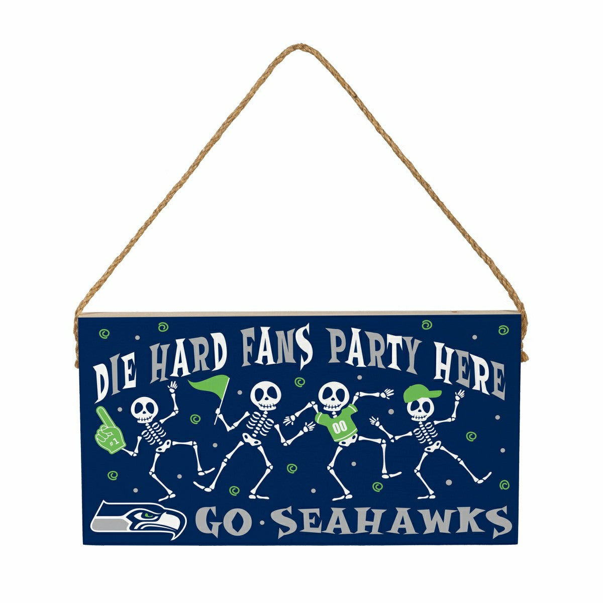 Seattle Seahawks Halloween Wood Wall Sign, 6x11, NFL, Home