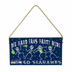 Seattle Seahawks Halloween Wood Wall Sign, 6x11, NFL, Home