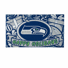 Seattle Seahawks Holiday PVC Mat, 28"x16", NFL