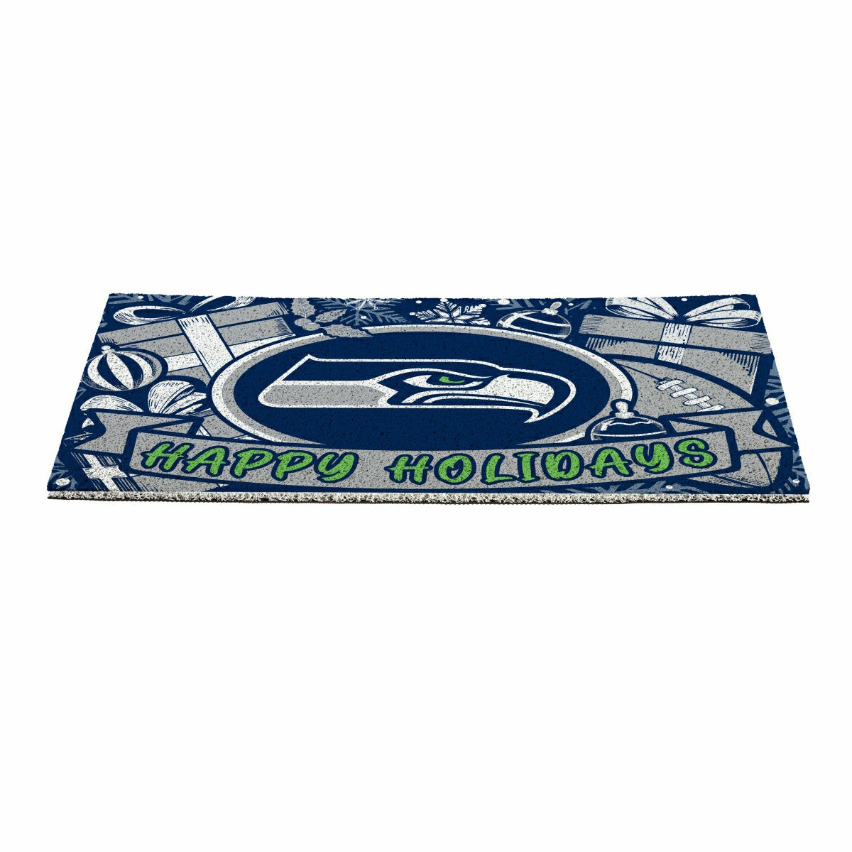 Seattle Seahawks Holiday PVC Mat, 28"x16", NFL