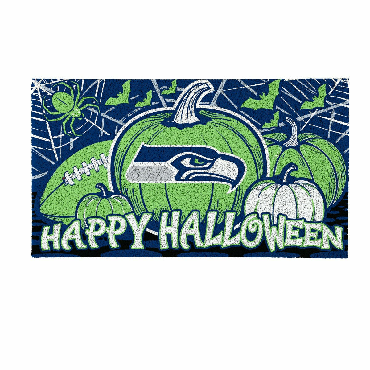 Seattle Seahawks Halloween PVC Mat, 28"x16", NFL