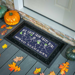 Seattle Seahawks Flocked Coir Halloween Sassafras Switch Mat, 22"x10", NFL