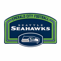 Seattle Seahawks USA Embossed Steel Wall Sign, 11" x 17", NFL, Home