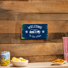 Seattle Seahawks Wood Wall Sign, 6x11, NFL, Home