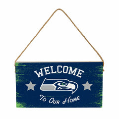 Seattle Seahawks Wood Wall Sign, 6x11, NFL, Home