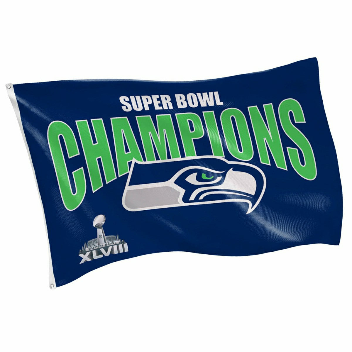 Seattle Seahawks Superbowl XLVIII Champions Football 3x5 Flag, NFL, Home