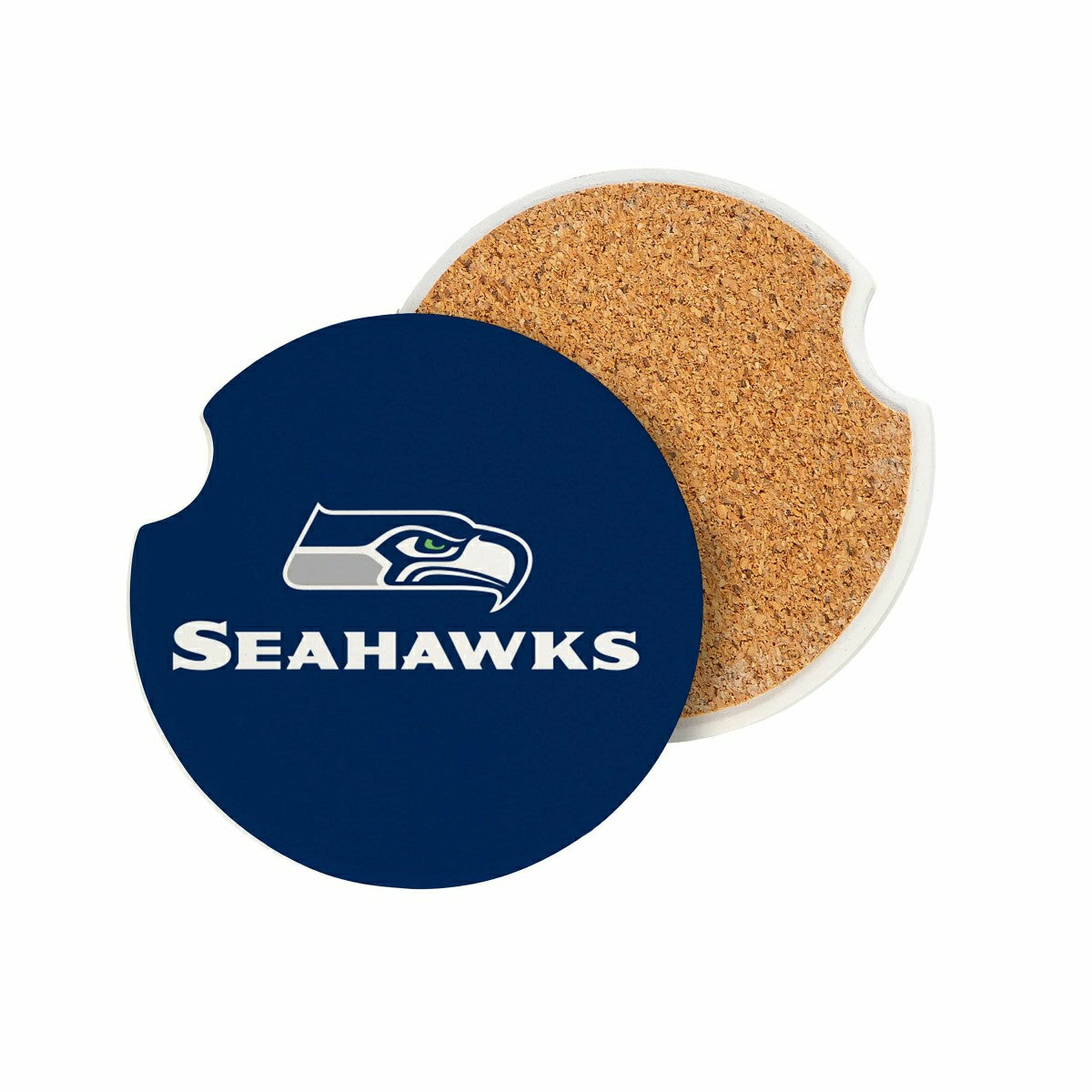 Seattle Seahawks Car Coaster Set, 2pc, NFL