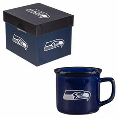 Seattle Seahawks Ceramic Camp Cup with Enamel Finish, 14oz, NFL