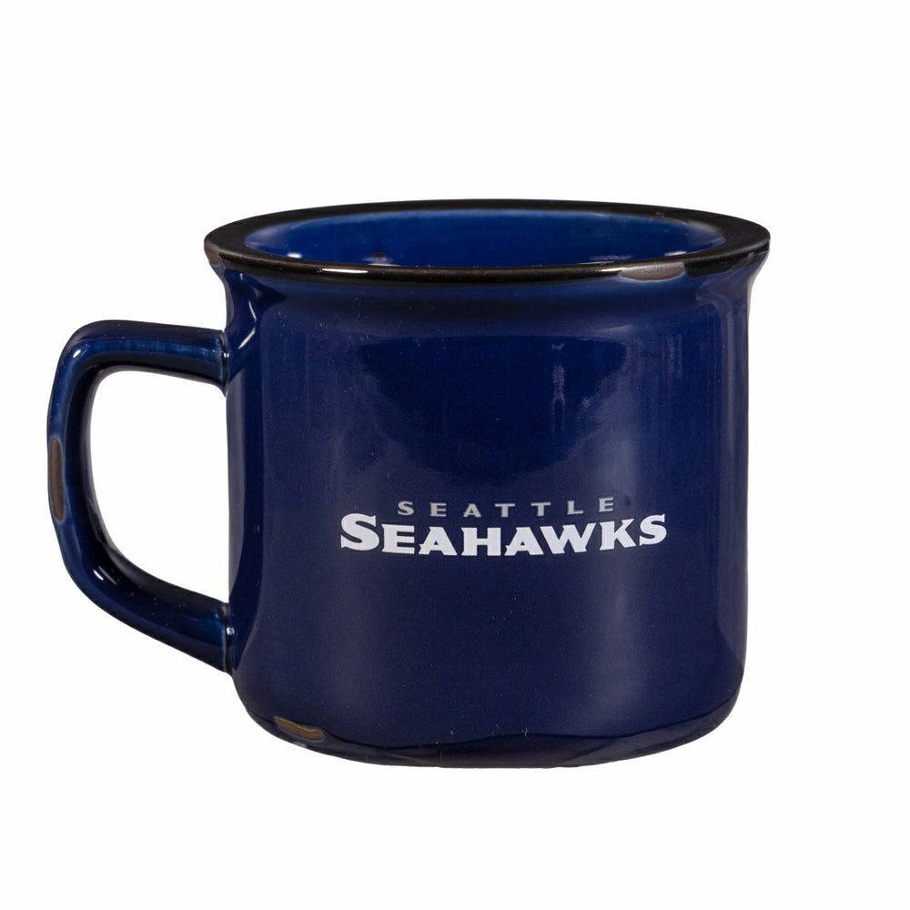 Seattle Seahawks Ceramic Camp Cup with Enamel Finish, 14oz, NFL