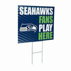 Seattle Seahawks Coroplast Yard Sign "Fans Play Here", NFL, Home