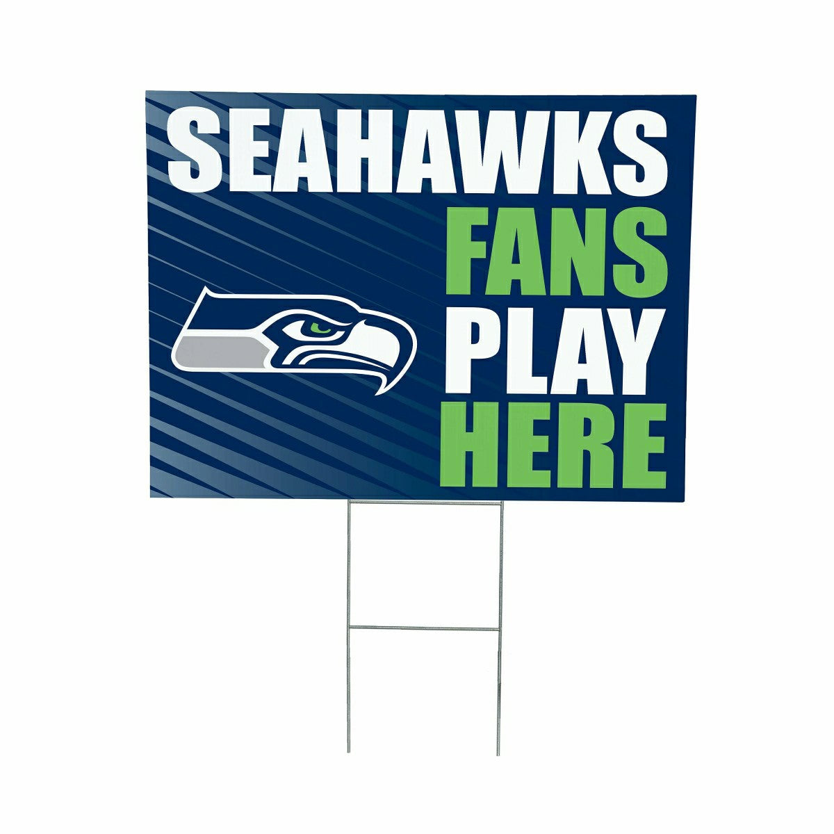 Seattle Seahawks Coroplast Yard Sign "Fans Play Here", NFL, Home