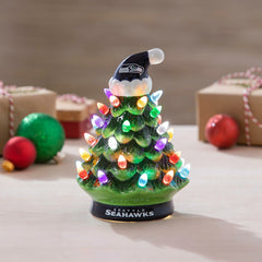 8" LED Ceramic Christmas Tree, Seattle Seahawks, NFL, Home