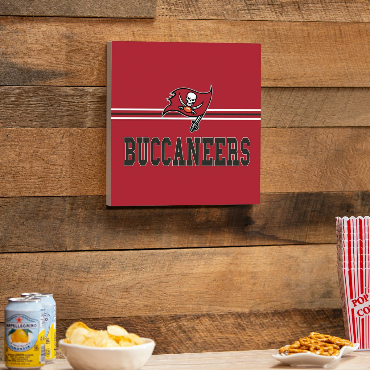 Tampa Bay Buccaneers Wood Wall Sign, 12x12, NFL, Home