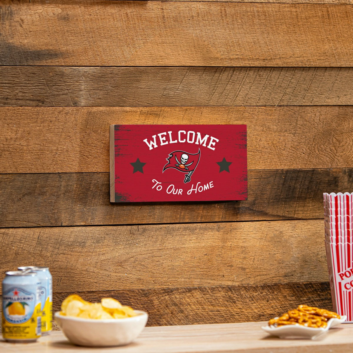 Tampa Bay Buccaneers Wood Wall Sign, 6x11, NFL, Home
