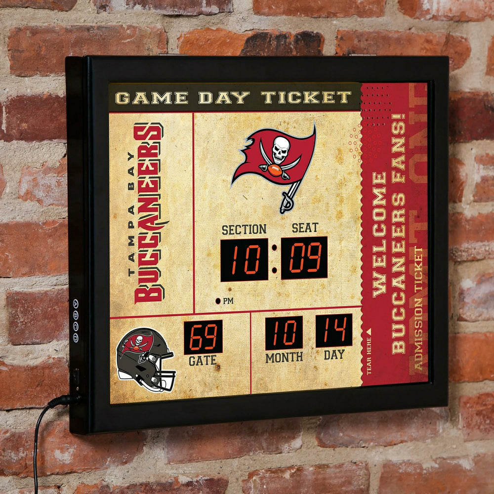 Scoreboard Wall Clock, Tampa Bay Buccaneers, NFL, Home
