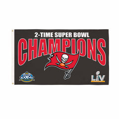Tampa Bay Buccaneers 2X Superbowl Champions Football 3x5 Flag, NFL, Home