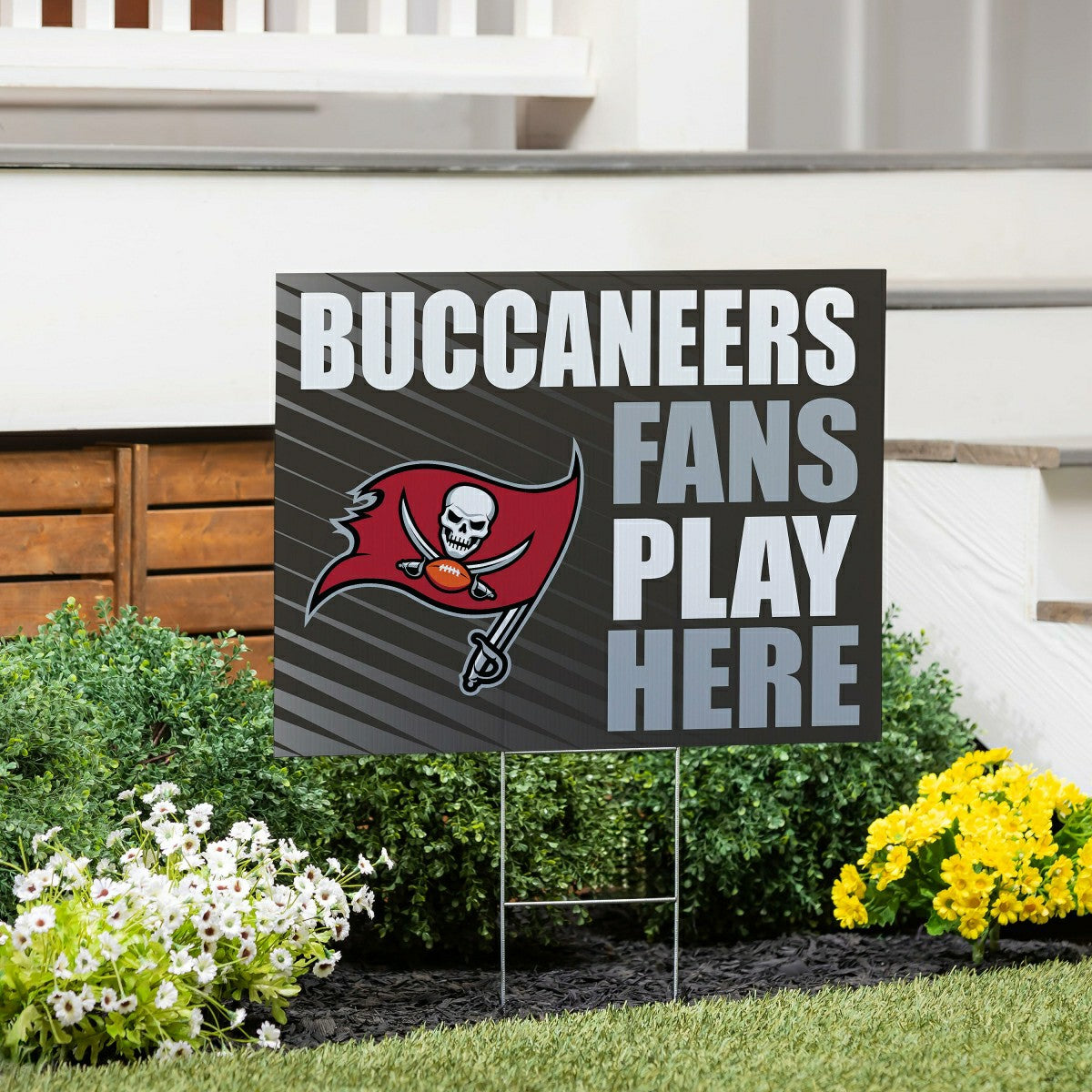 Tampa Bay Buccaneers Coroplast Yard Sign "Fans Play Here", NFL, Home