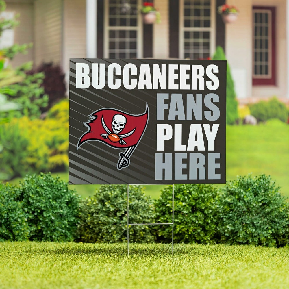 Tampa Bay Buccaneers Coroplast Yard Sign "Fans Play Here", NFL, Home