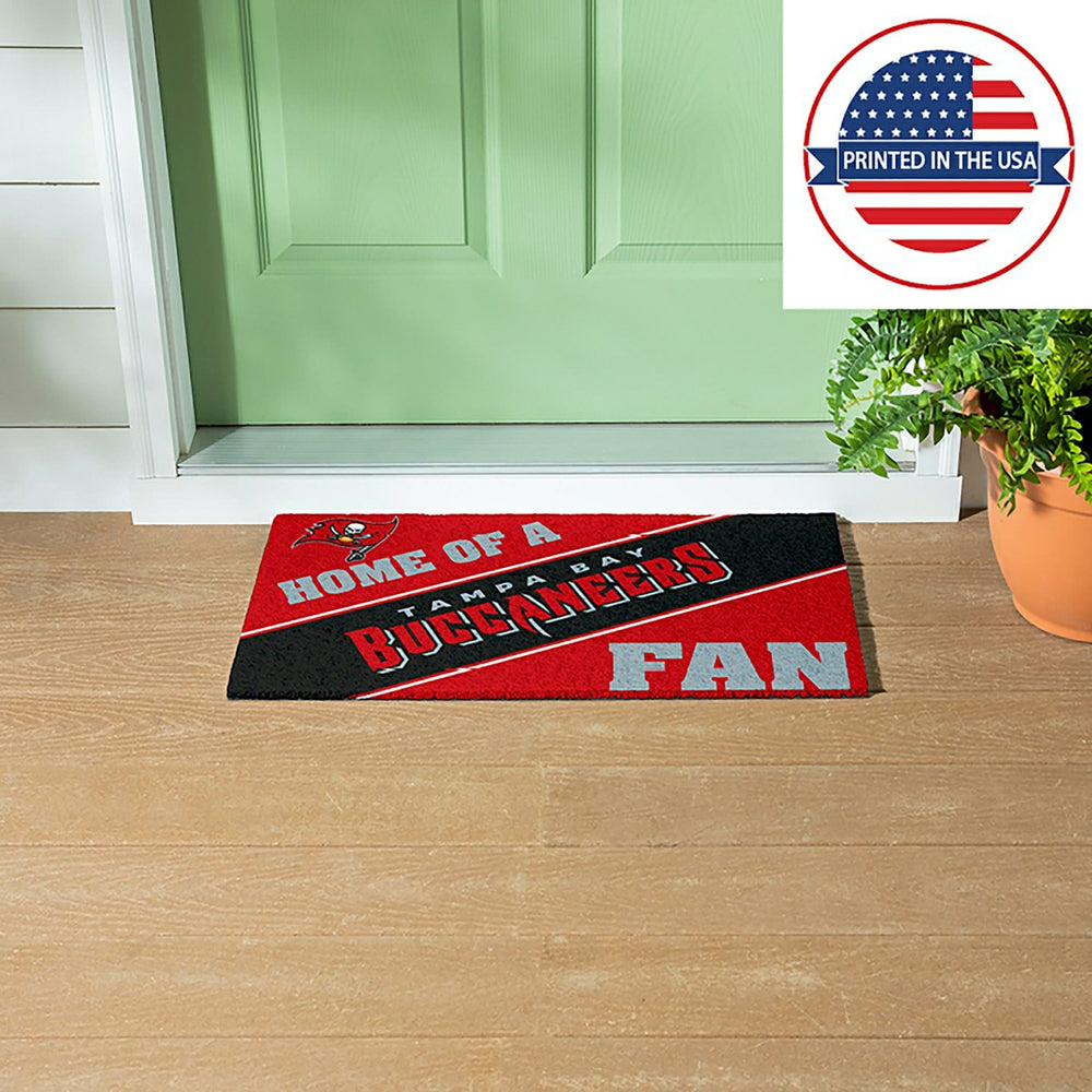 Tampa Bay Buccaneers, PVC Mat COLOR, Home of a Fan, NFL