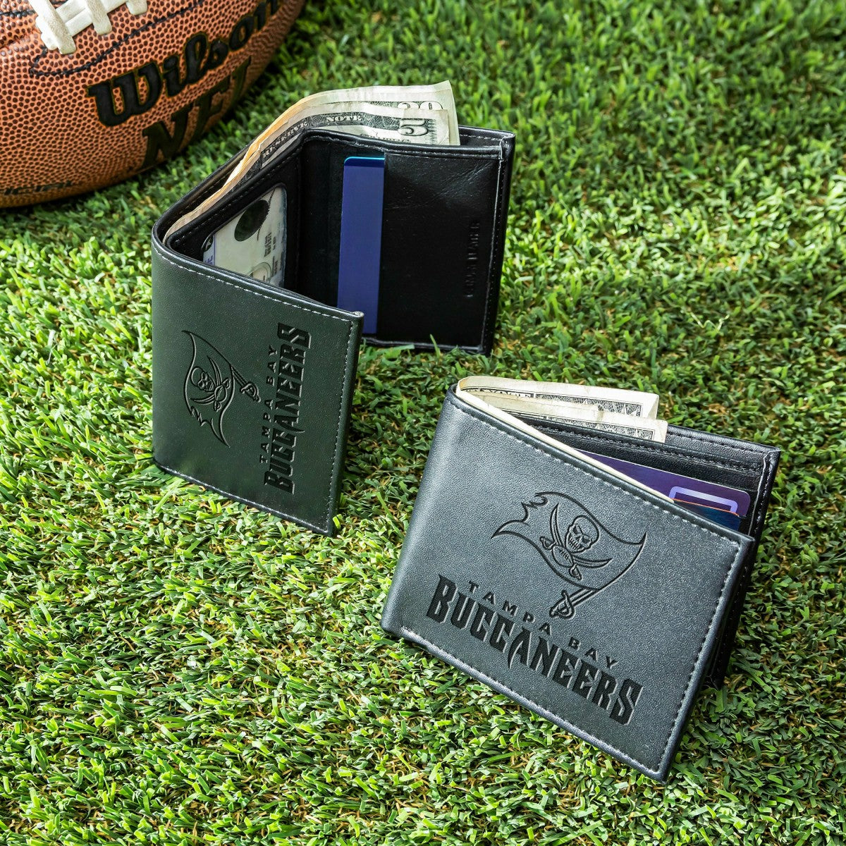 Tampa Bay Buccaneers, Bi-Fold and Tri-Fold Wallet Gift Set, Black, NFL, Home
